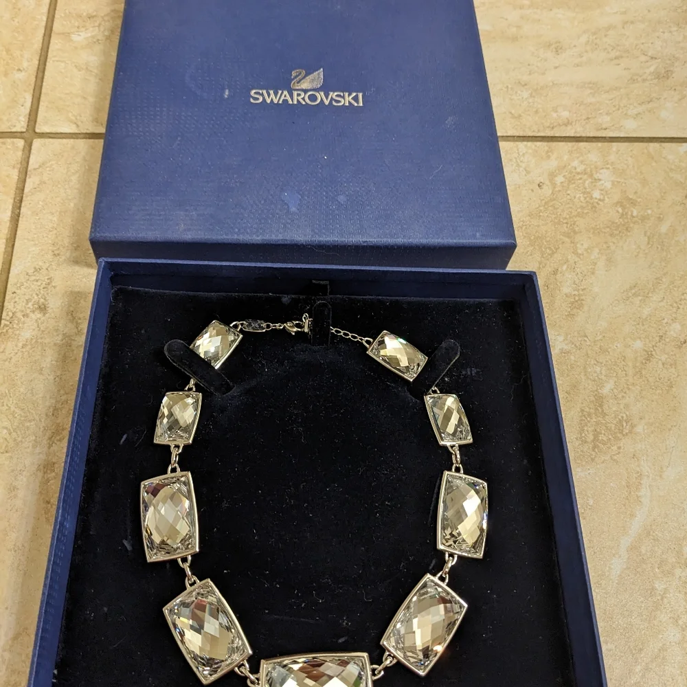 Swarovski Gold Crystal Statement Necklace